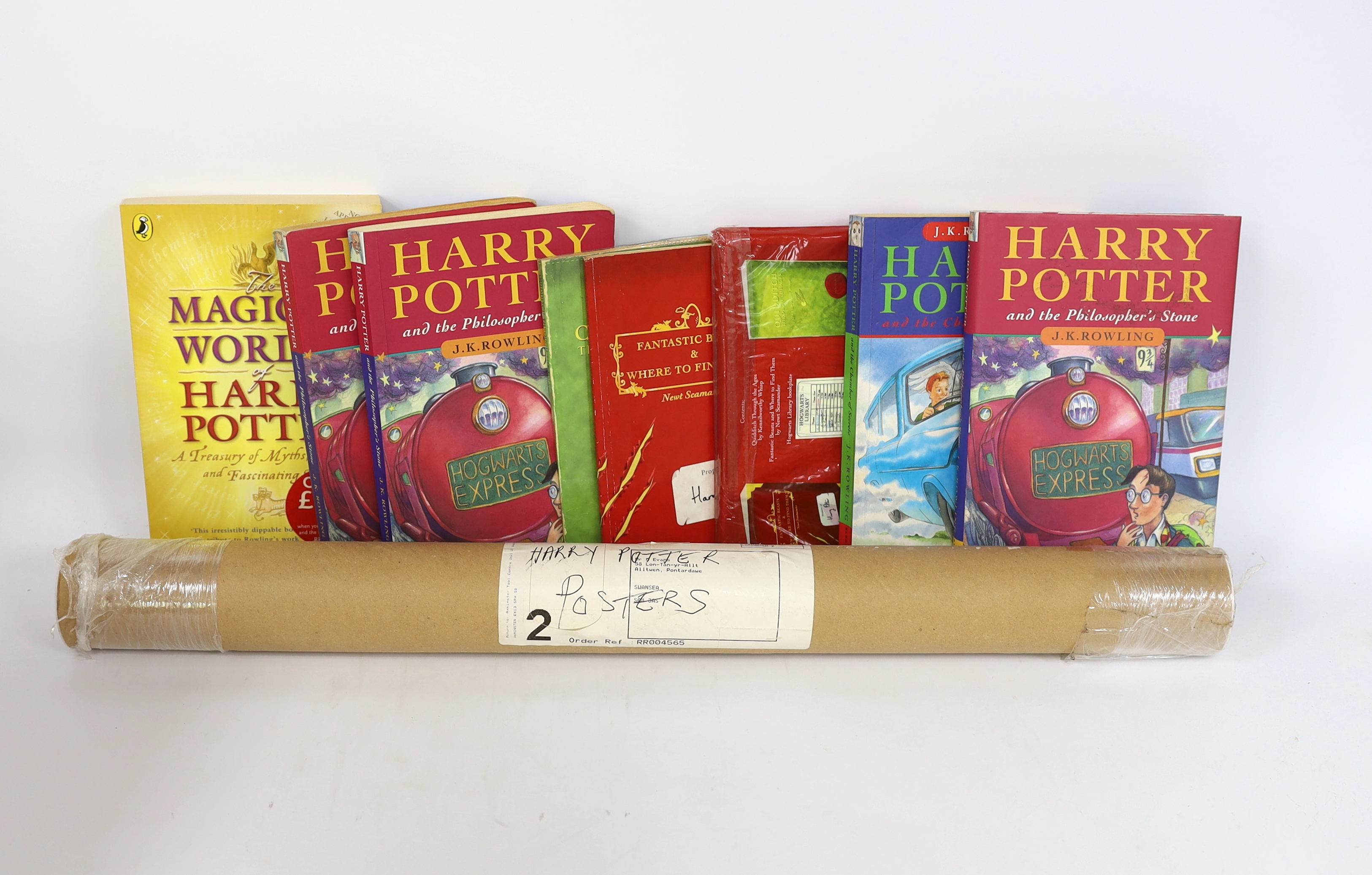 [Rowling, J.K] - Whisp, Kennilworthy - Quidditch Through the Ages, first edition, first impression, 2001; [Rowling, J.K] - Scamander, Newt - Fantastic Beasts and Where to Find Them, first edition, first impression, 2001;